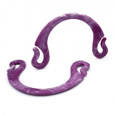 Pipoca marbled bag handles Purple