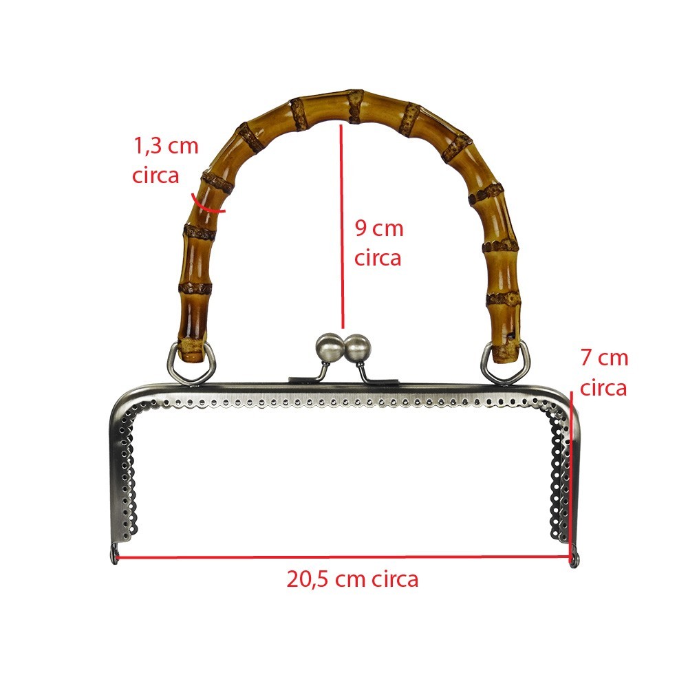 Clic Clac Bamboo cm 20,5 x 8 Mini Argento