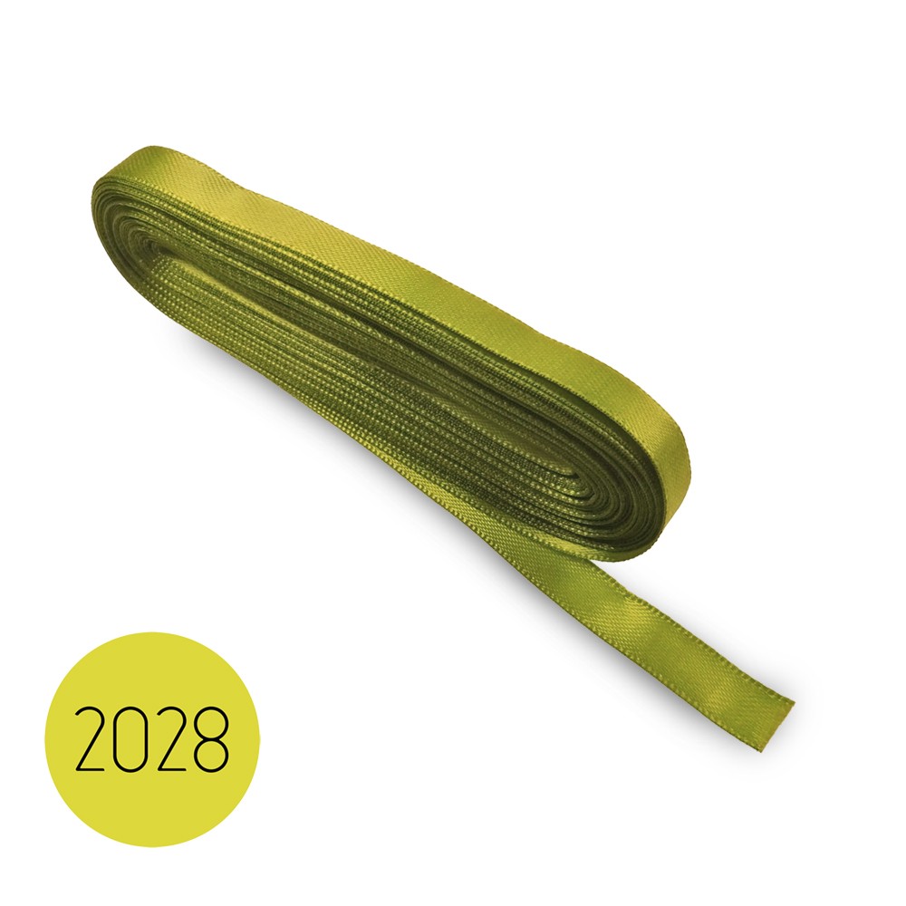 Nastro di raso mm8 Verde 2028 Mt 10