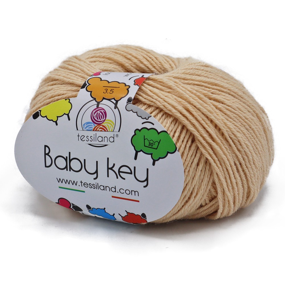 Gomitolo di lana baby BabyKey colore Beige