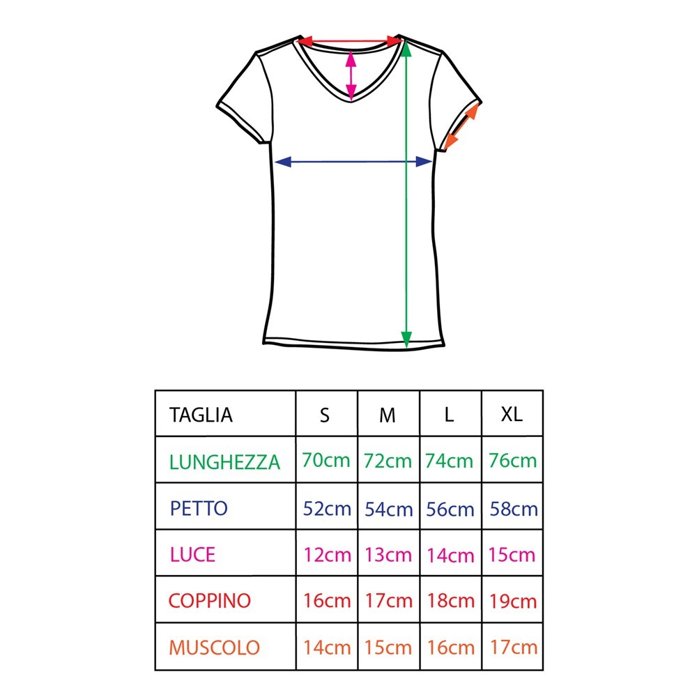 T-shirt Creative Nero TG M Curvy