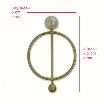 Broche-004 círculo pearl 1pz