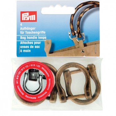 P-615132-Bag handle loops-Bronze-4 pcs