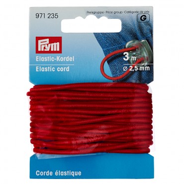 Corda Elastica Stringa Filo 3m Ø 2.5mm Craft in gomma rosso 971235