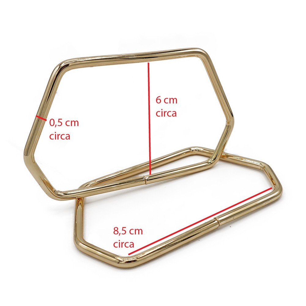 Metal Hexagonal Handles Gold