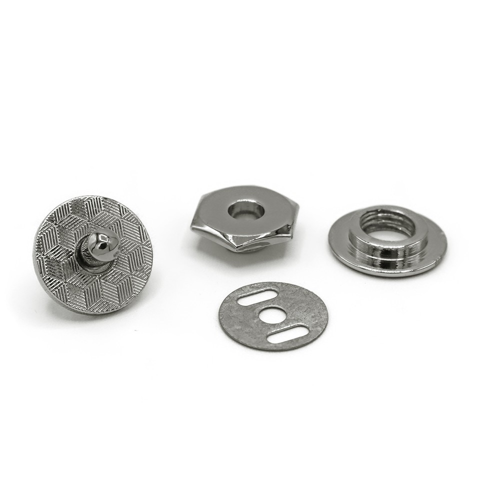 Botón magnético Héxagono Plata mm20