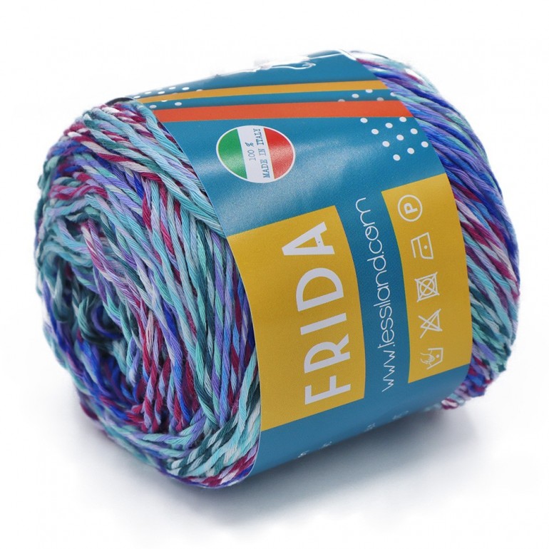 Multicolor cotton blend ball of yarn Frida Cosmopolitan gr 50