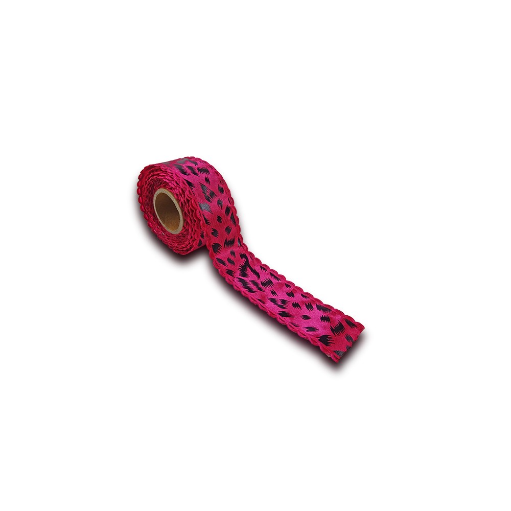 Passamaneria nastro maculato pink  mm30 Mt.5