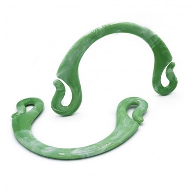 Pipoca marbled bag handles Green