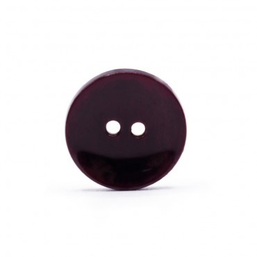 Polished Brushed Button Bordeaux 22mm 1pc
