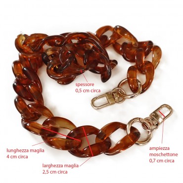 Resin chain strap Amber...