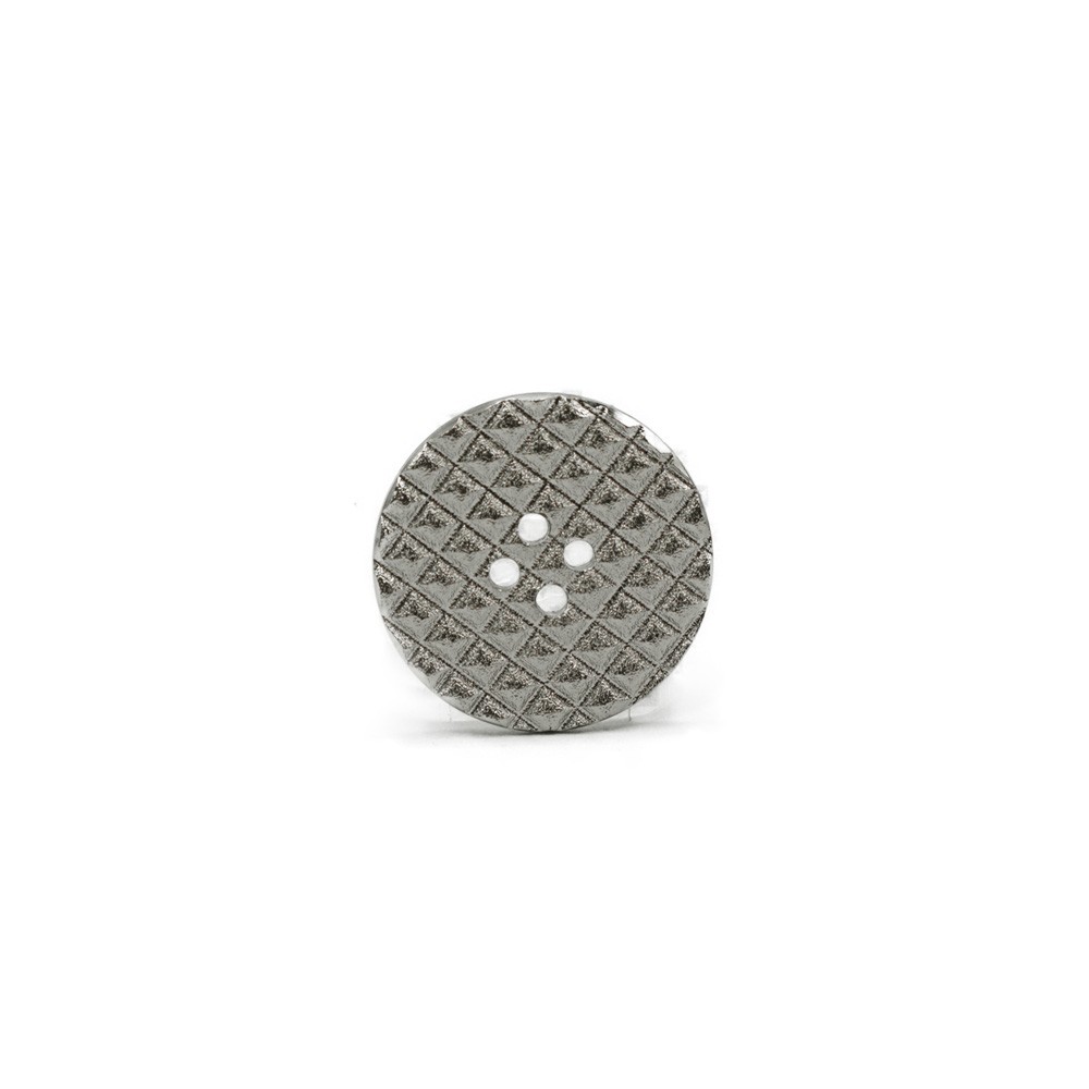 Bottone Piramide Argento mm28 1pz