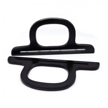 Ebony wooden handles with opening