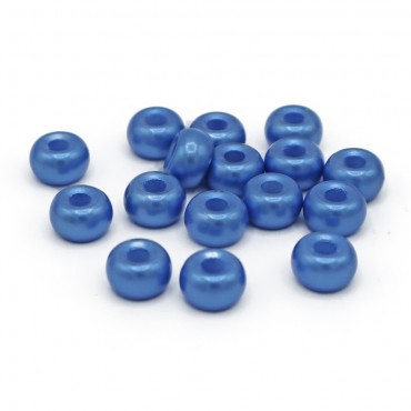 Perline Silk Azzurro mm9x5 foro mm3