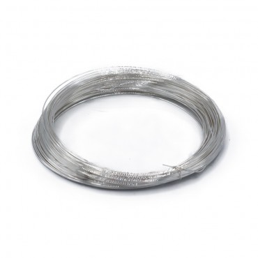 Filo metallico placcato argento nickel-free diametro mm0,8 lunghezza 6mt