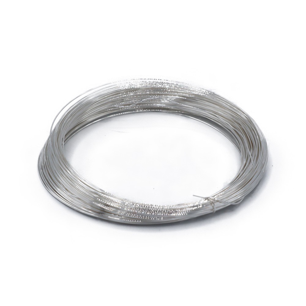 Filo metallico placcato argento nickel-free diametro mm0,8