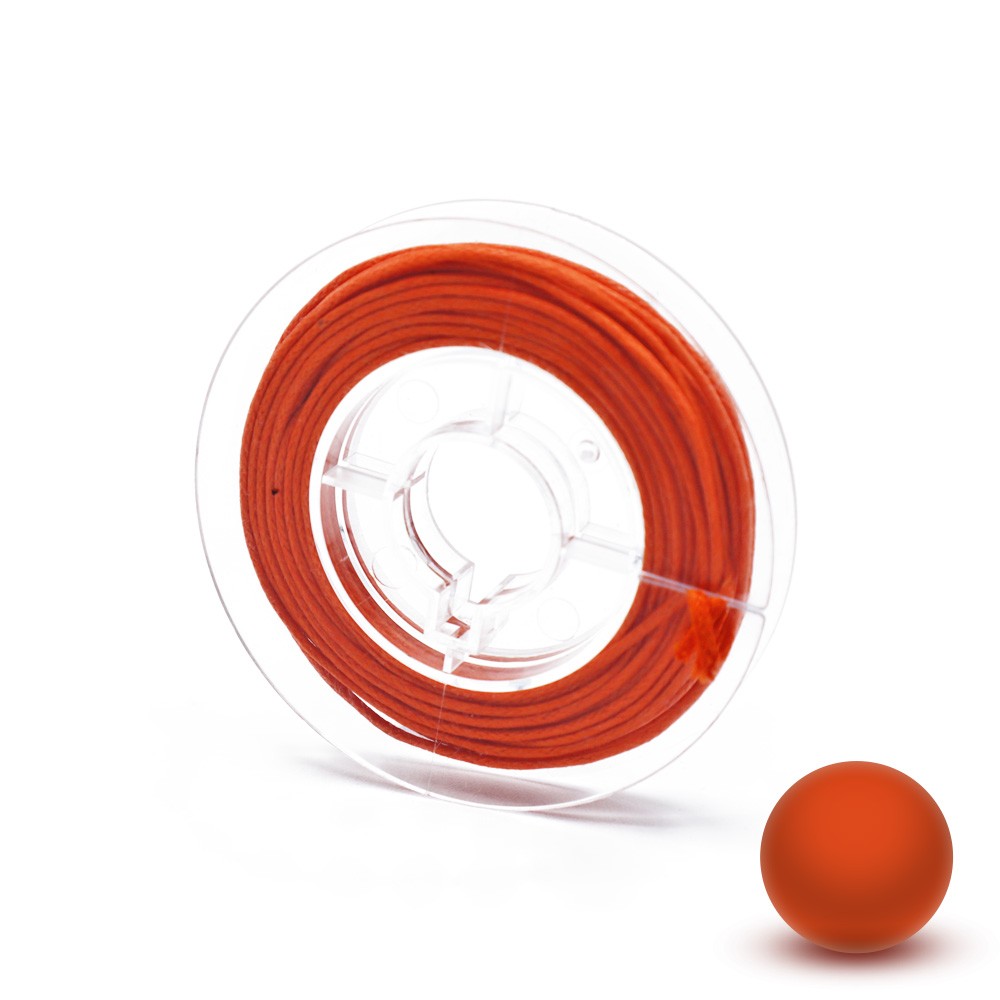 Waxed Cotton Cord Orange 1mm x 5m