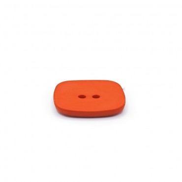 Square Button Orange 30mm 1pc