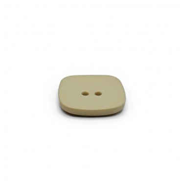 Square Button Beige 30mm 1pc