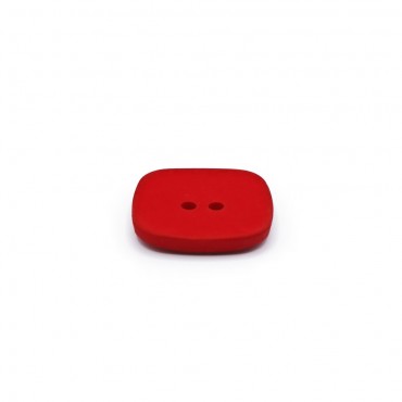 Square Button Red 30mm 1pc