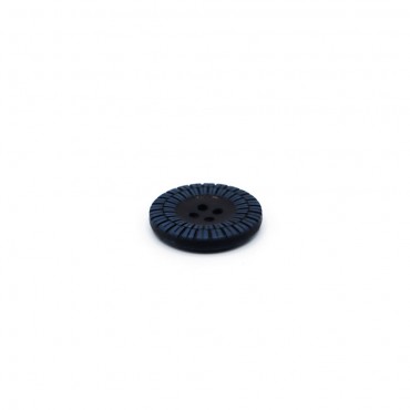 Sun Button Blue Black 23mm 1pc