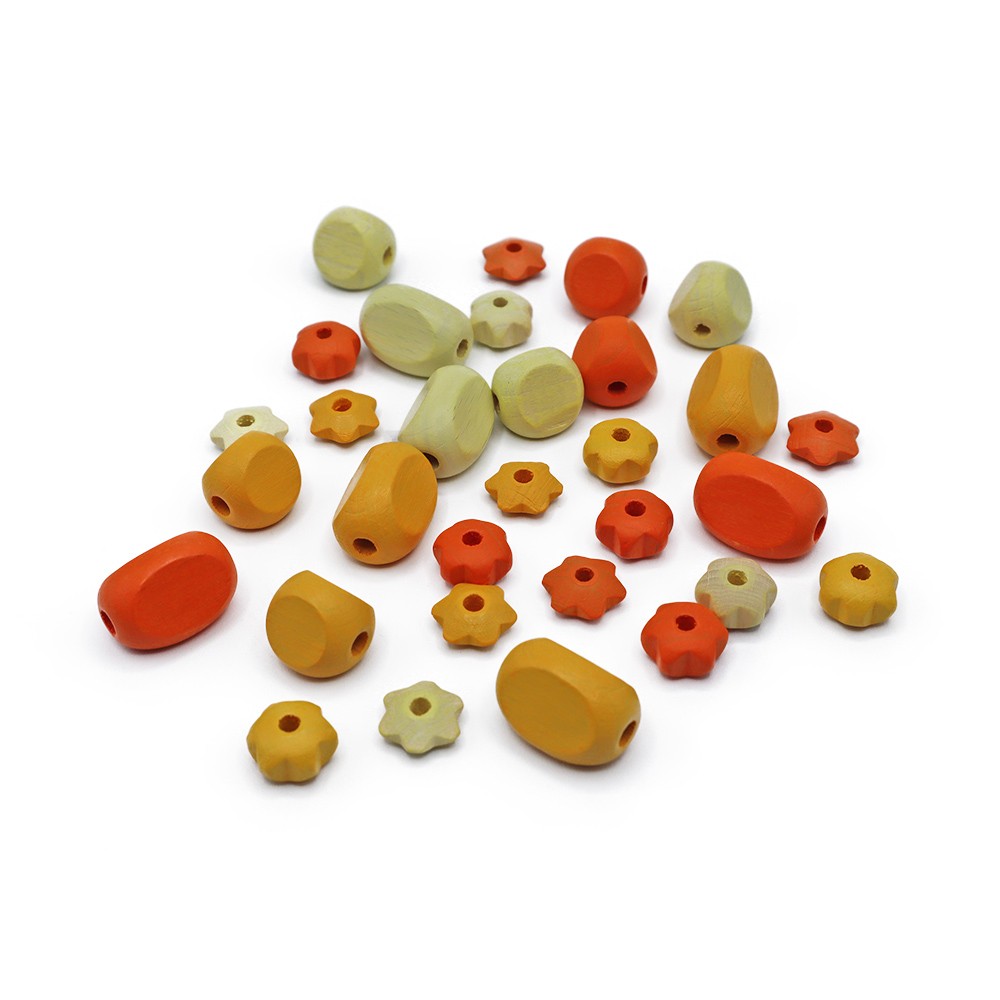 Perline Mix Wood Giallo