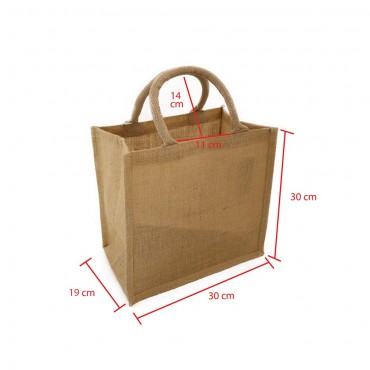 Natural jute bag Middle size