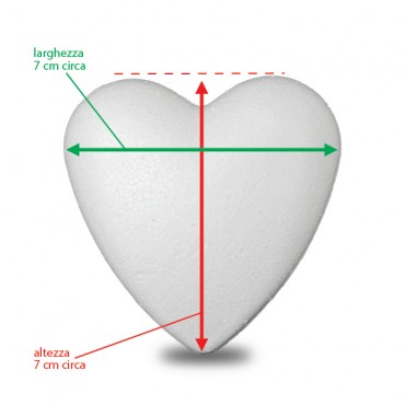 Sp106 Polystyrene Heart - 7cm