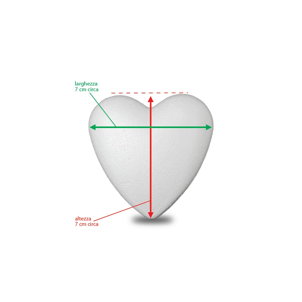 Sp106 Polystyrene Heart - 7cm