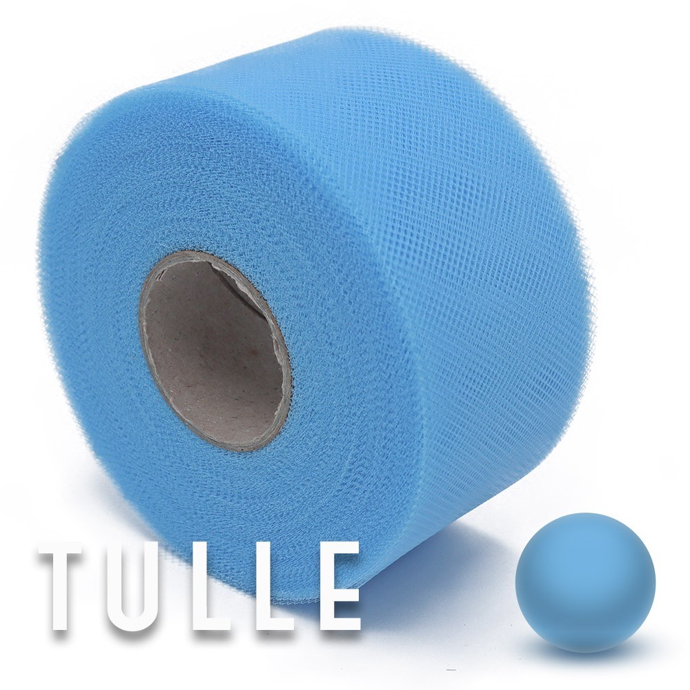 Tulle Ribbon Light Blue Meters 50