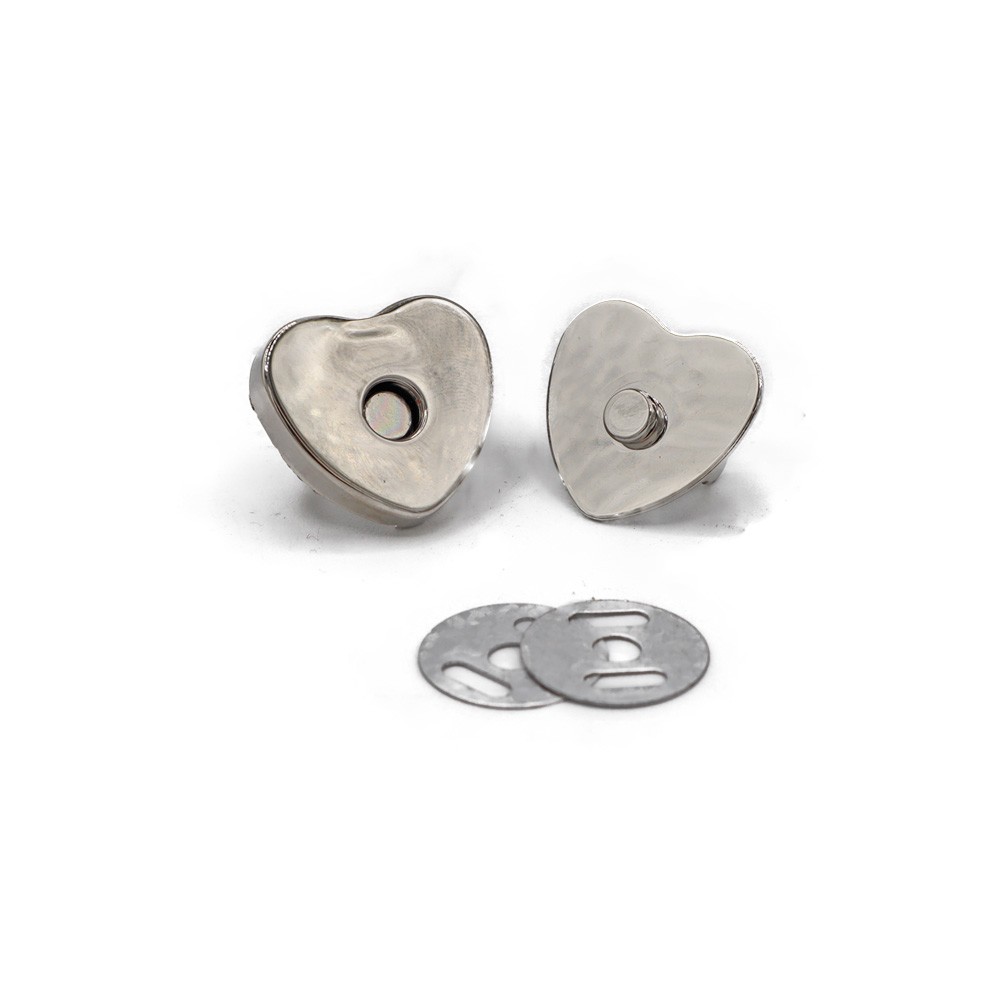Bottone magnetico big Cuore Argento mm25