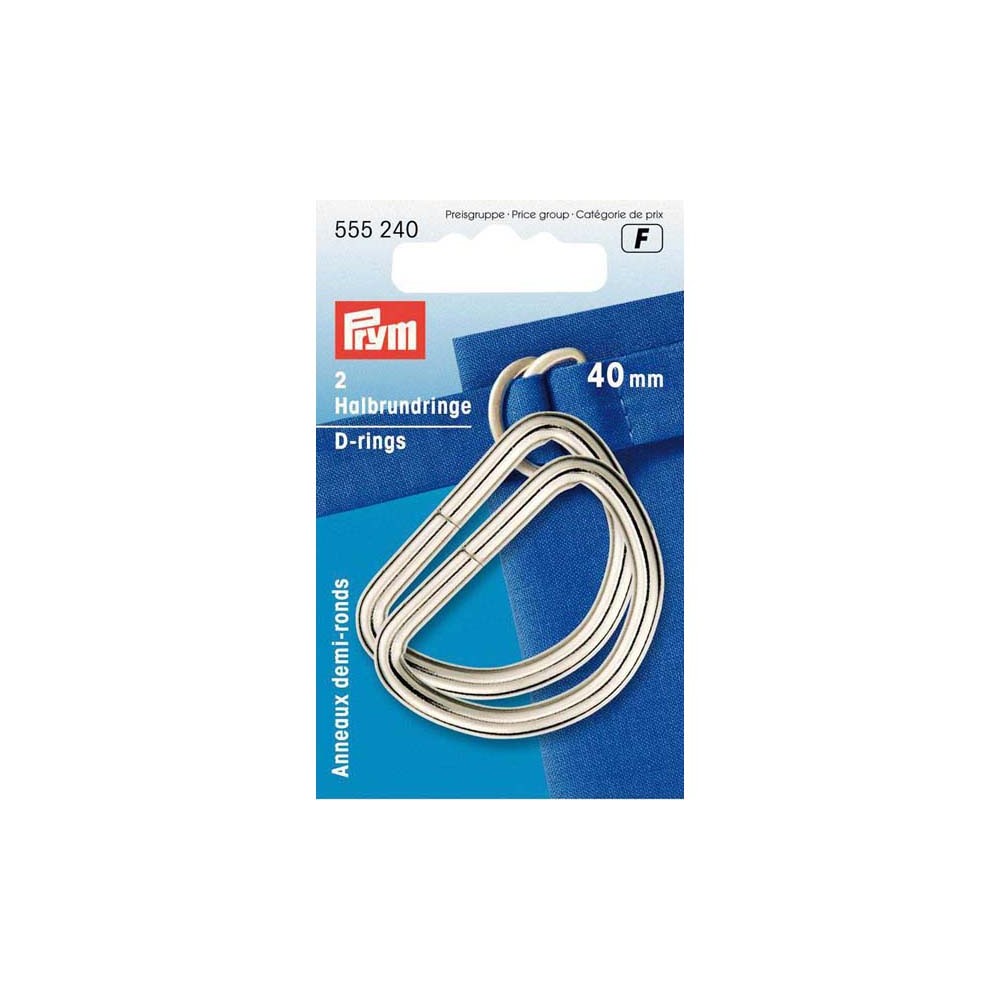 Prym Mousqueton Rond Zinc Argent Ø35mm - 2 pces 