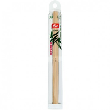 P-221210-Double-pointed knitting needles-bamboo-20 cm-N.2