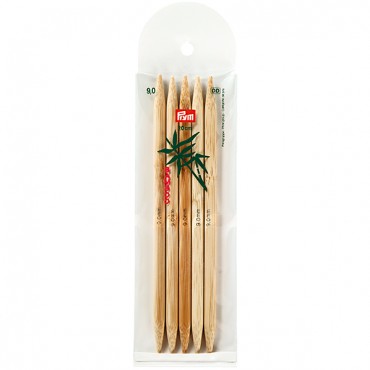 P-221220-Double-pointed knitting needles-bamboo-20 cm-N.9