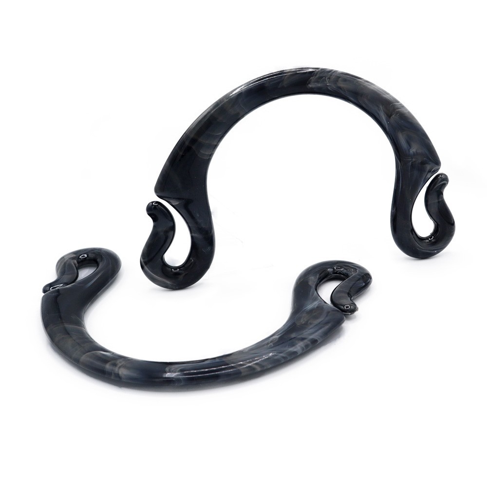 Pipoca marbled bag handles Black