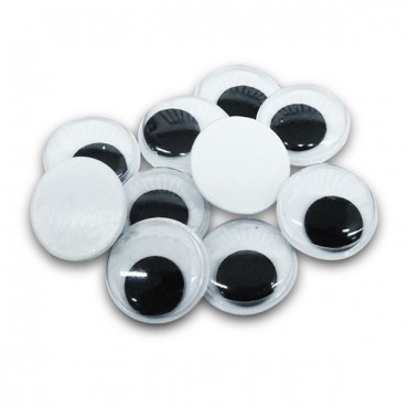 Ojos moviles adhesivos para amigurumi mm20-Bolsita 10 piezas