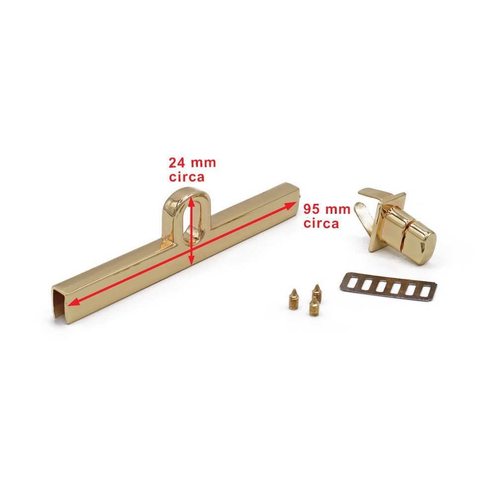Chiusura girello a T 95x24 Oro