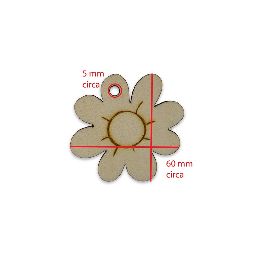 TL104 Flower - decoration - Wooden - Laser cut