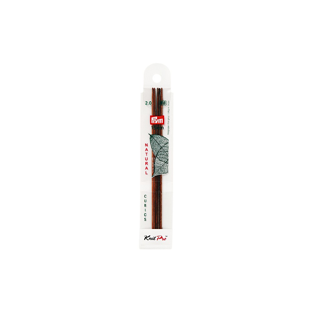 P-224120-Agujas doble punta CUBICS-Madera-N.2-cm15