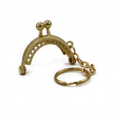 Clic Clac Key ring 5x3.5 cm-Golden