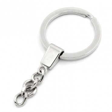 Silver Keychain Ring