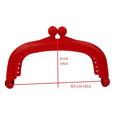 Clic clac Modern 8.5x4 cm-Red
