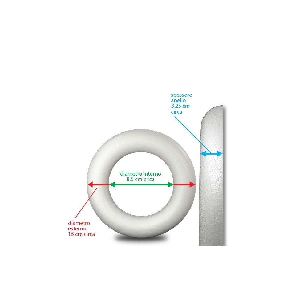 Sp112 Flat Polystyrene Ring - 15cm