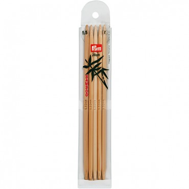 P-221230-Double-pointed knitting needles-bamboo-20 cm-N.5.5