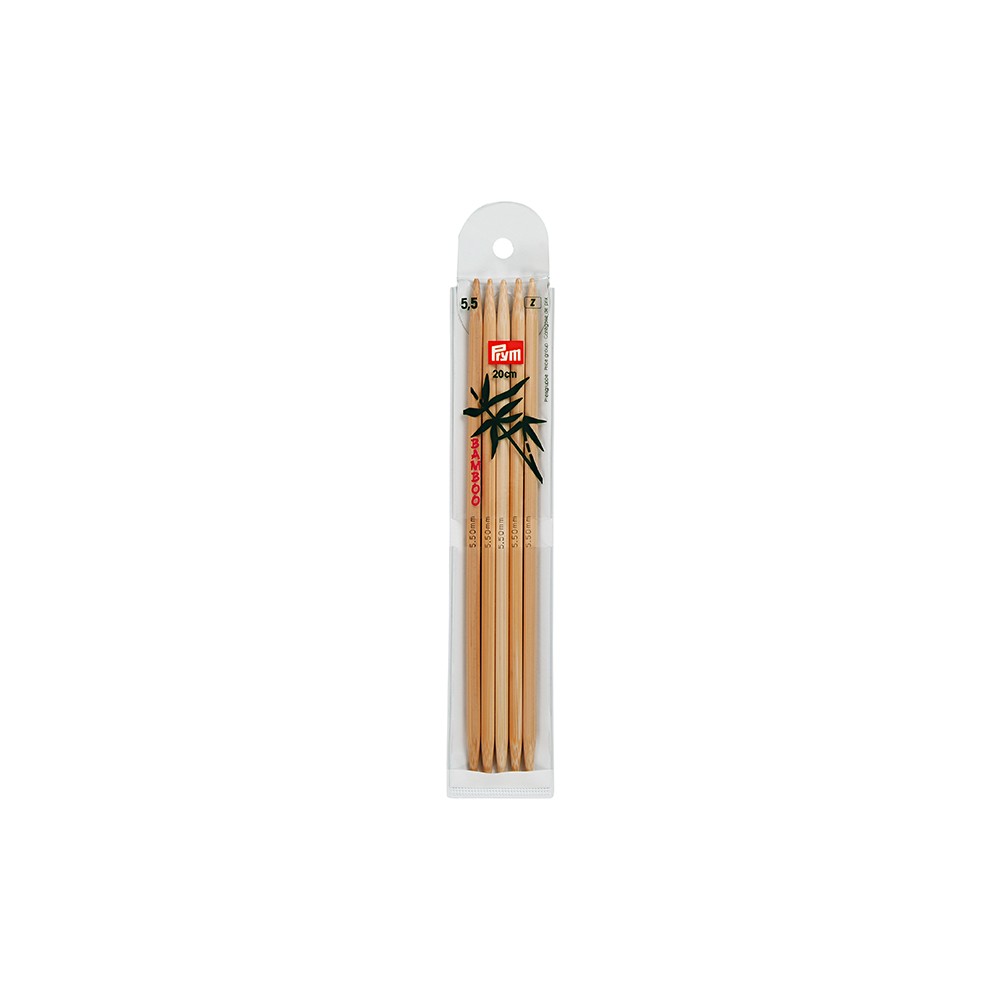P-221230-Double-pointed knitting needles-bamboo-20 cm-N.5.5