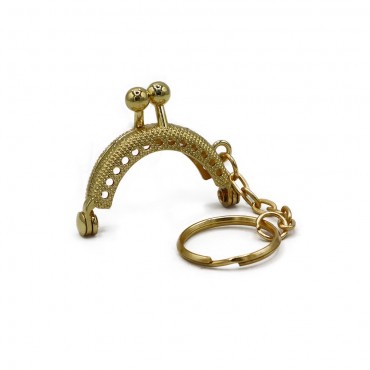 Clic Clac Key ring 4x3.5 cm-Golden