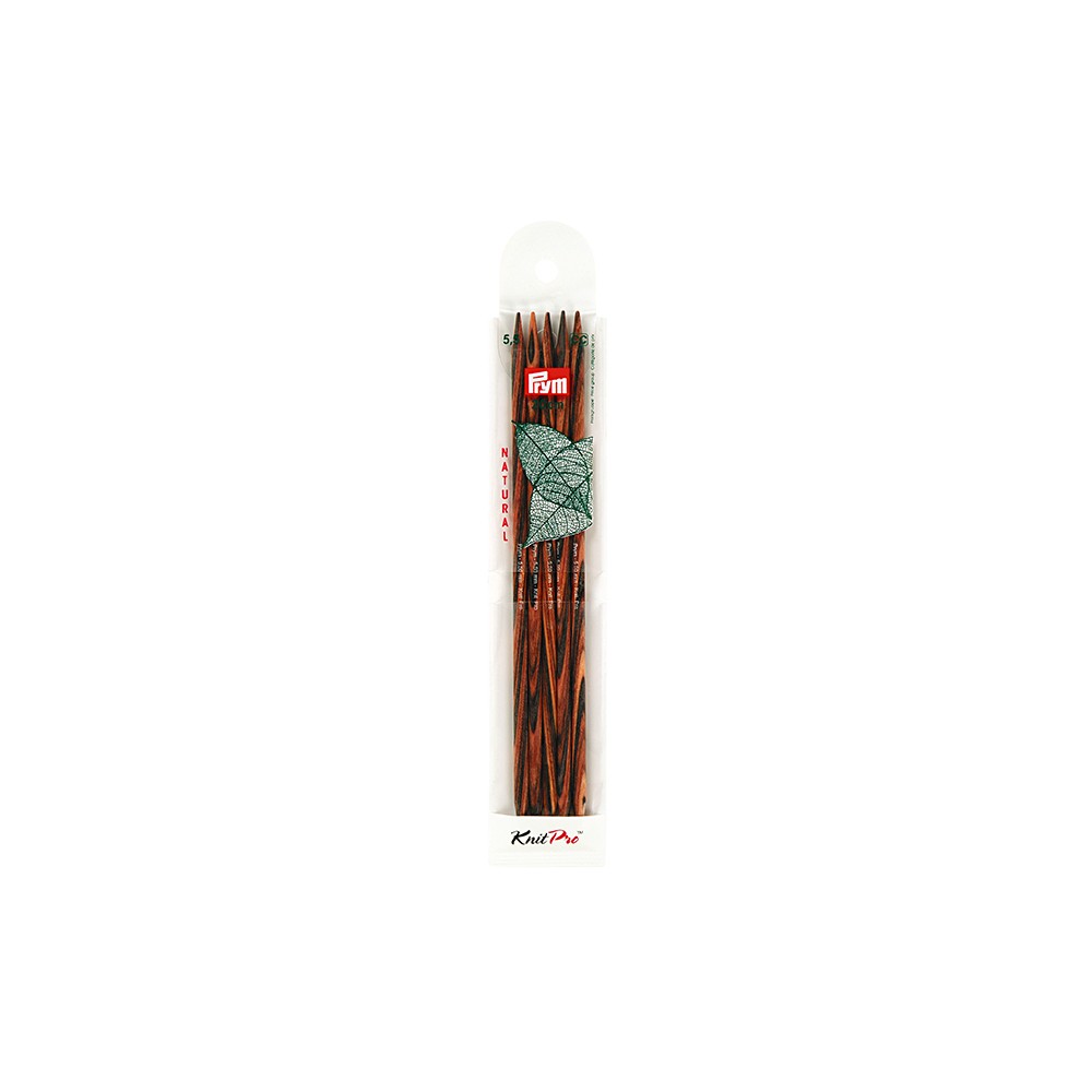 P-223147-Agujas de doble punta-Madera natural cm20-N.5.5
