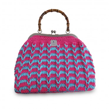 Kit Borsa fai da te all'uncinetto Blumarine Magenta