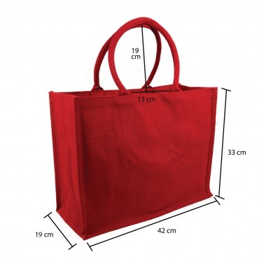Jute Bag 42x33 Red