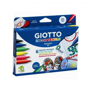Pennarelli per tessuti Giotto Decor Textile - assortiti - conf. 6